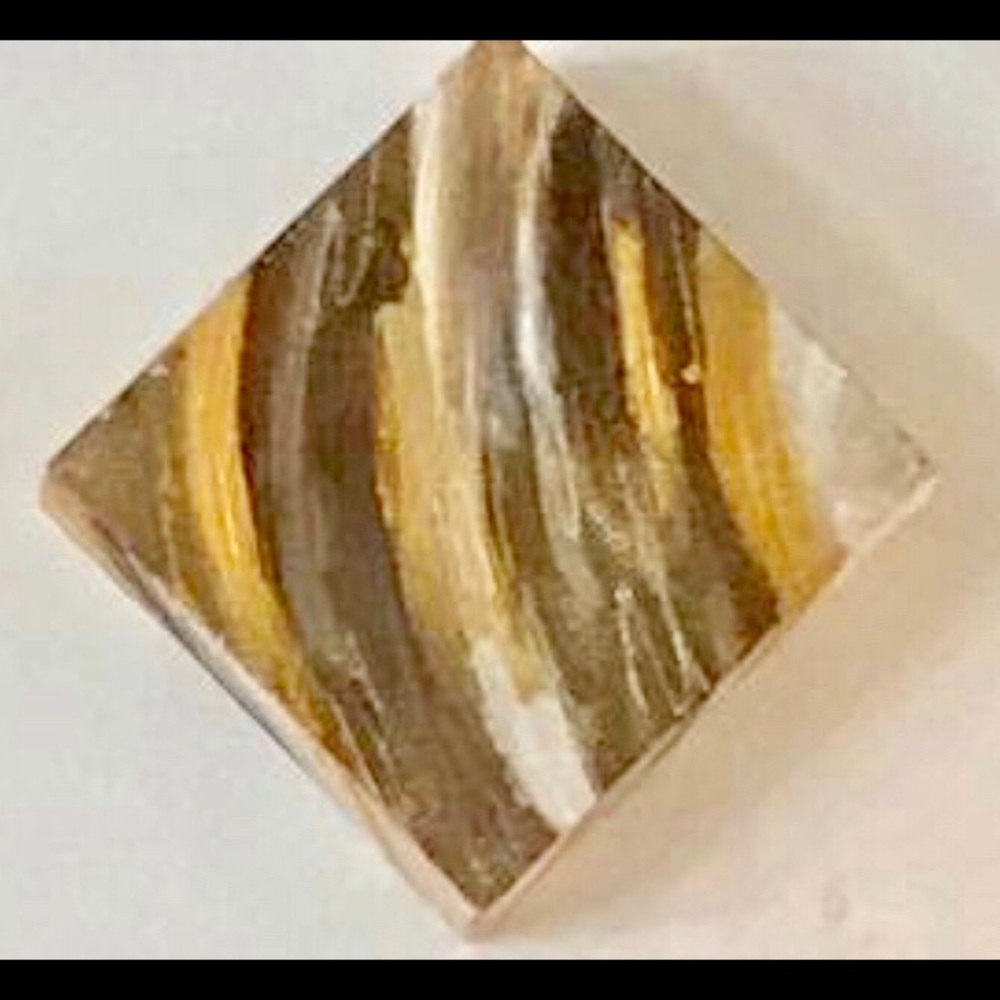 Diz-E Image 6”x6” Abstract Painting- Glowing Earth